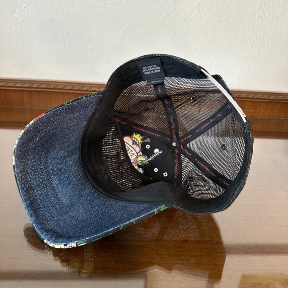 Christian Audigier Don Ed Hardy Hat Cap Snap Back Love Kills Trucker Mesh Jewels - Picture 8 of 9